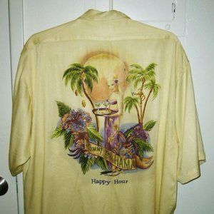 VTG Tony Bahama BACK PANEL Hawaiian Shirt Rayon M